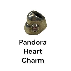Pandora bracelet charm heart love pink CZ sterling silver 925 ale